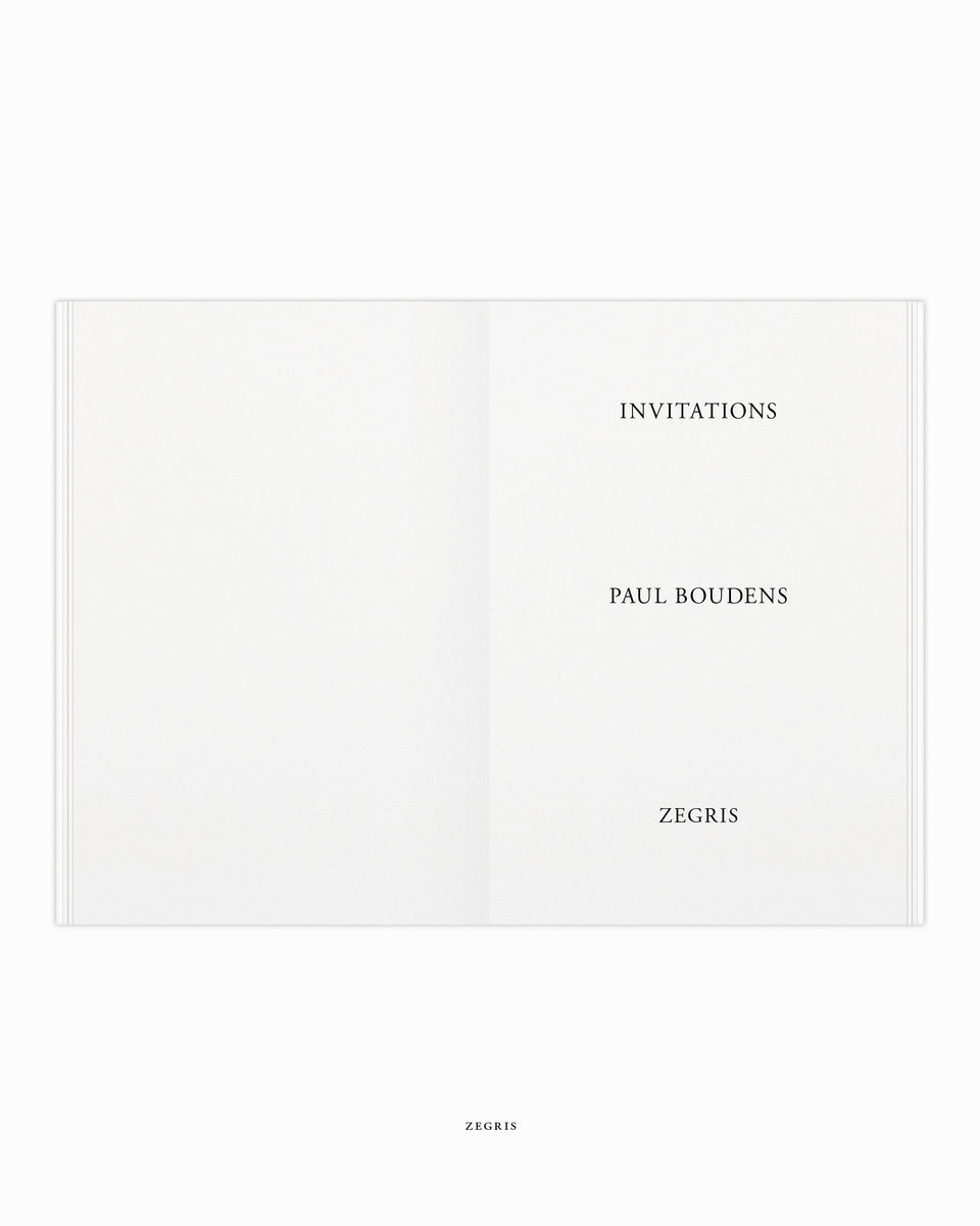 アート・デザイン・音楽 INVITATIONS BOUDENS Paul Boudens Zegris Books : Paul Boudens — Invitations